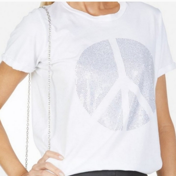 Lauren Moshi Tops - LAUREN MOSHI Crystal Peace Tee
